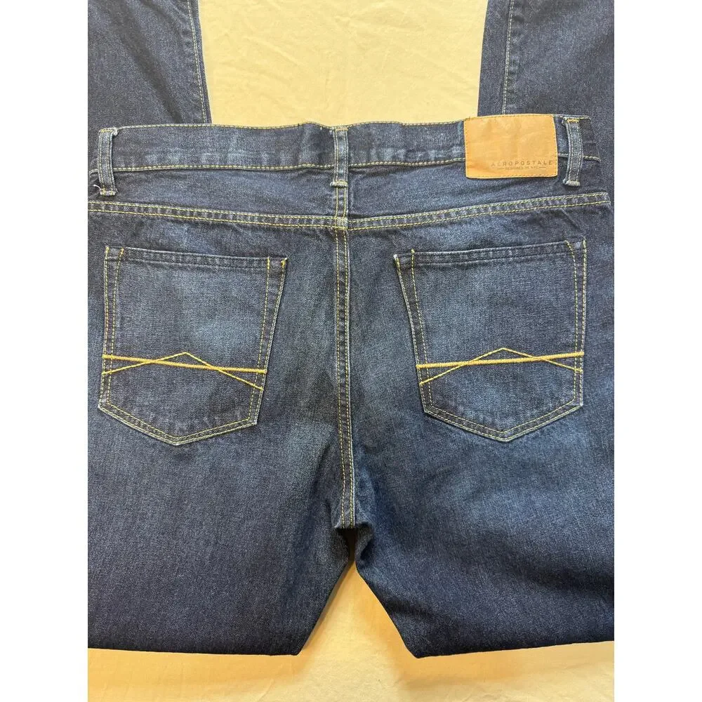 Aeropostale Men’s Relaxed‎ Fit Jeans Blue Wash Size 33x32